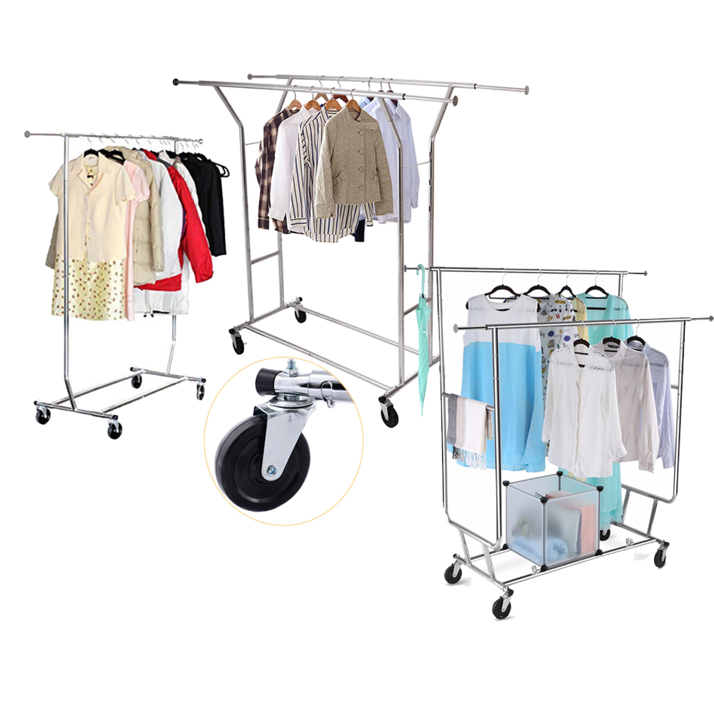 Hdd Rack Mount Commercial Grade Collapsible Garment Rack