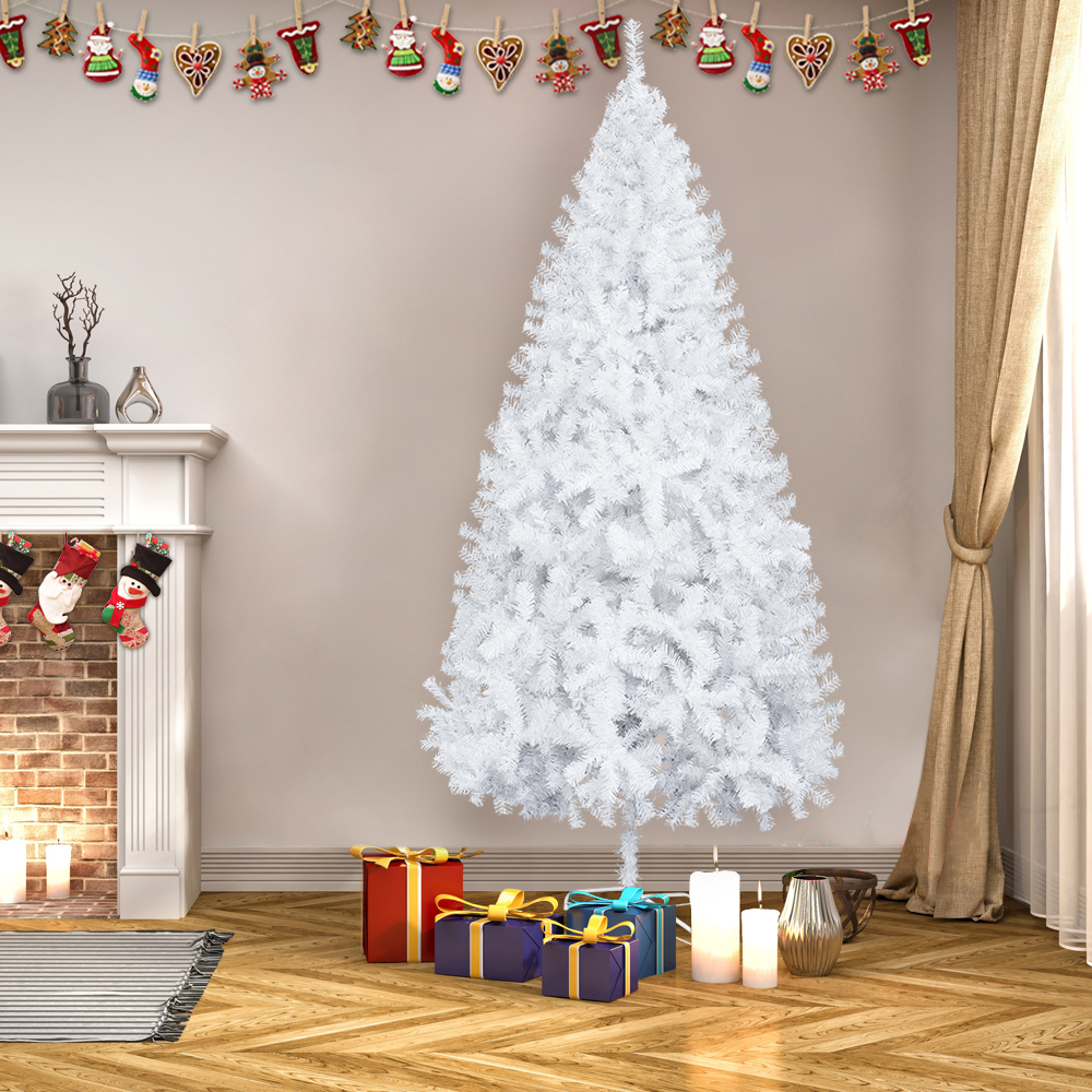 7 FT Tall Christmas Tree W/Stand Holiday Season Indoor Outdoor White